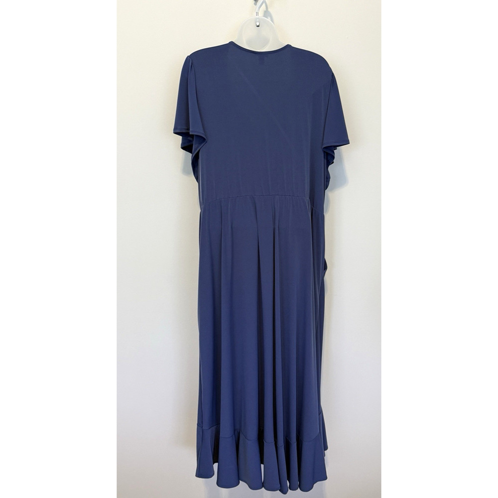 Torrid Women's Size 3 (3X) Surplice Faux Wrap Midi Dress Oceana (Blue) NWOT - Picture 5 of 9